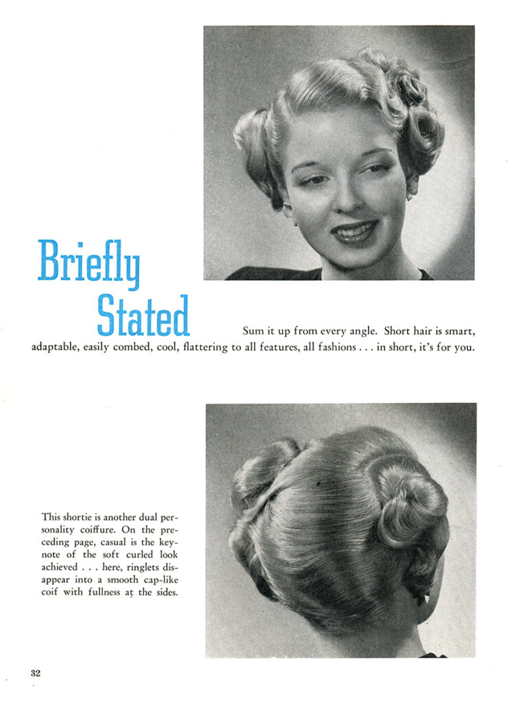 1940s American Hairdresser vintage hairstyle