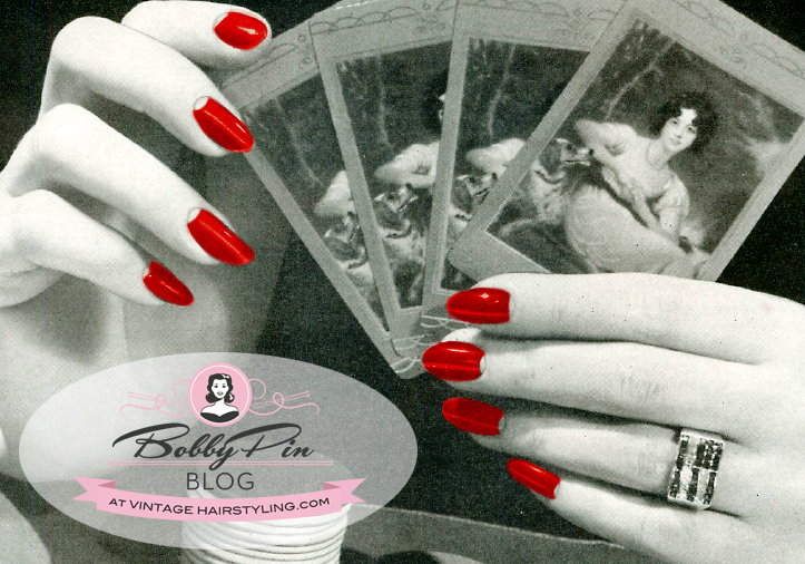 vintage nails 1940s half moon polish style