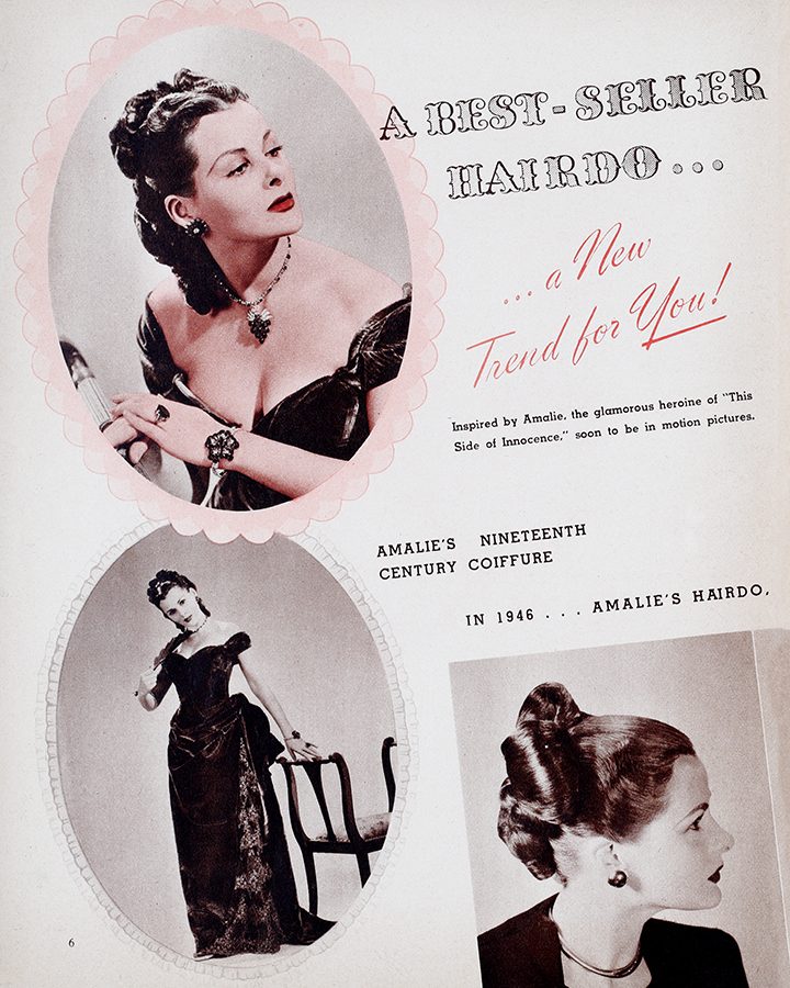 Victorian hairstyle Modern Beauty Shop Magazine 1946 article