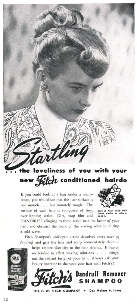 1946 American Hairdresser Flitch Shampoo Ad