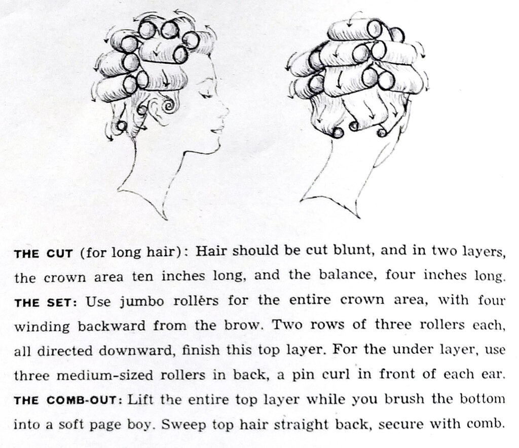 Hat hairstyle setting pattern 1950s 1960s