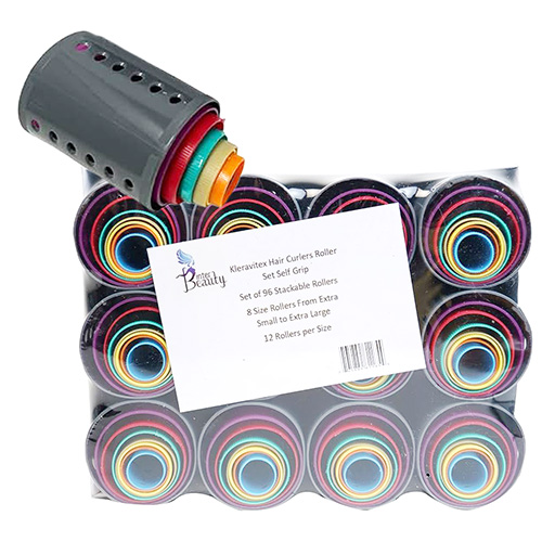 Magnetic rollers in various sizes, smooth plastic with hollow centers for structured wet sets
