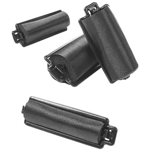 Sponge foam hair rollers with plastic clip closures, used for vintage overnight curl sets