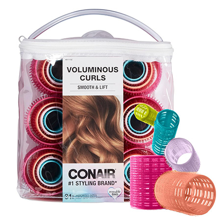 Self-grip Velcro®-style rollers with perforated surfaces for volume and quick drying