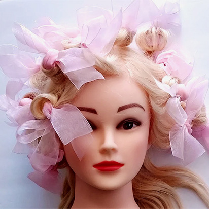 On Etsy Classic rag rollers made from cotton fabric strips for heatless overnight curls