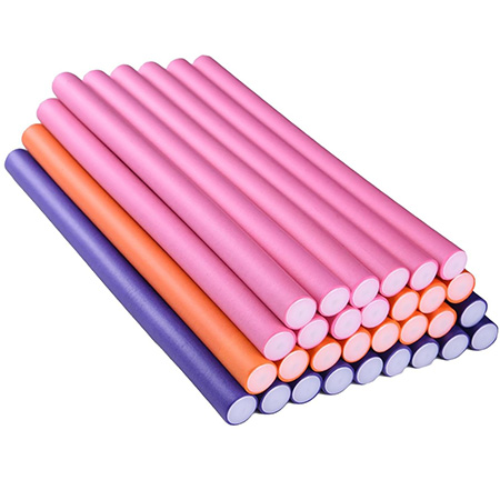 Brightly colored flexi rods, bendable foam rollers with internal wire core