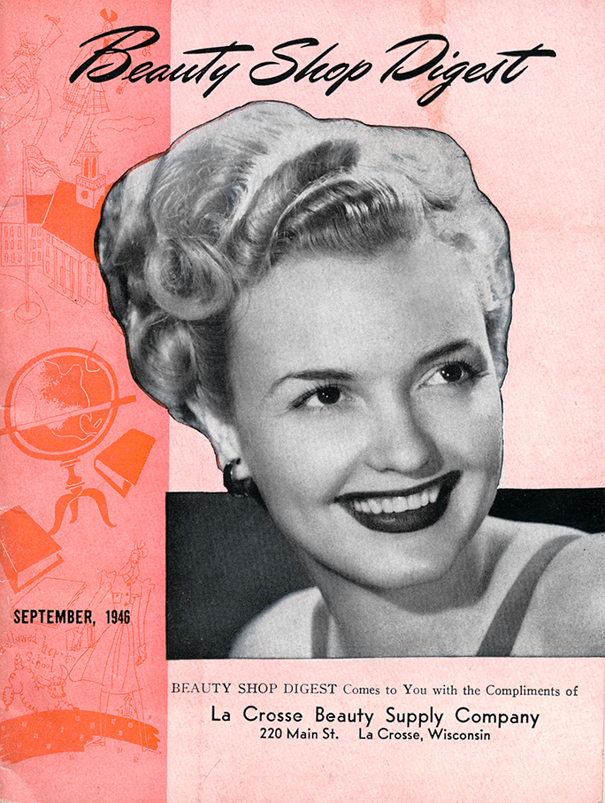 Vintage 1940s september 1946 Beauty Shop Digest magazine cover