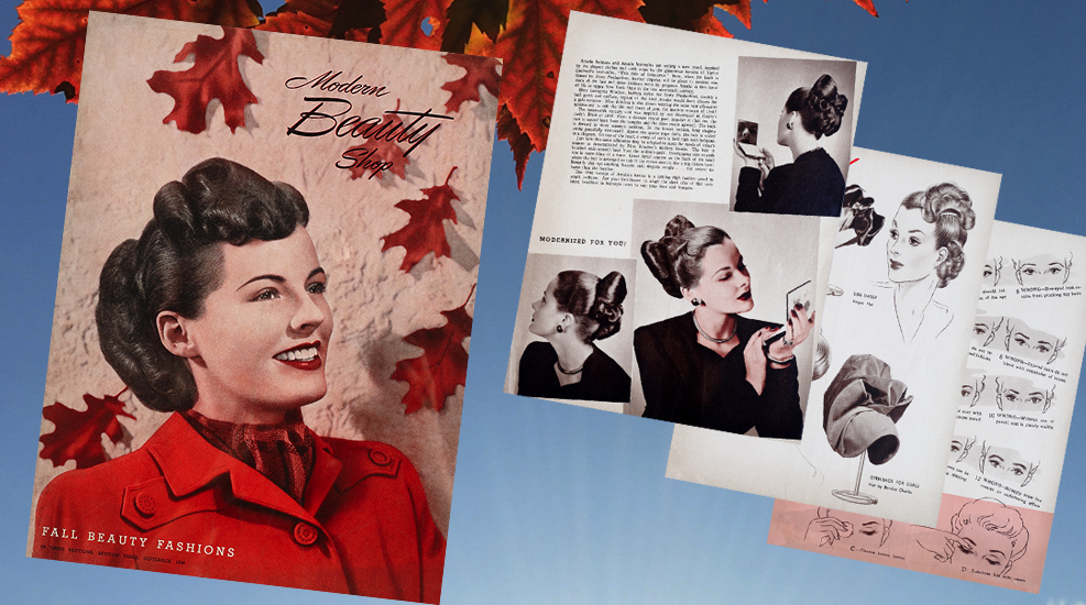 1940s modern beauty shop magazine fall hair and makeup trends