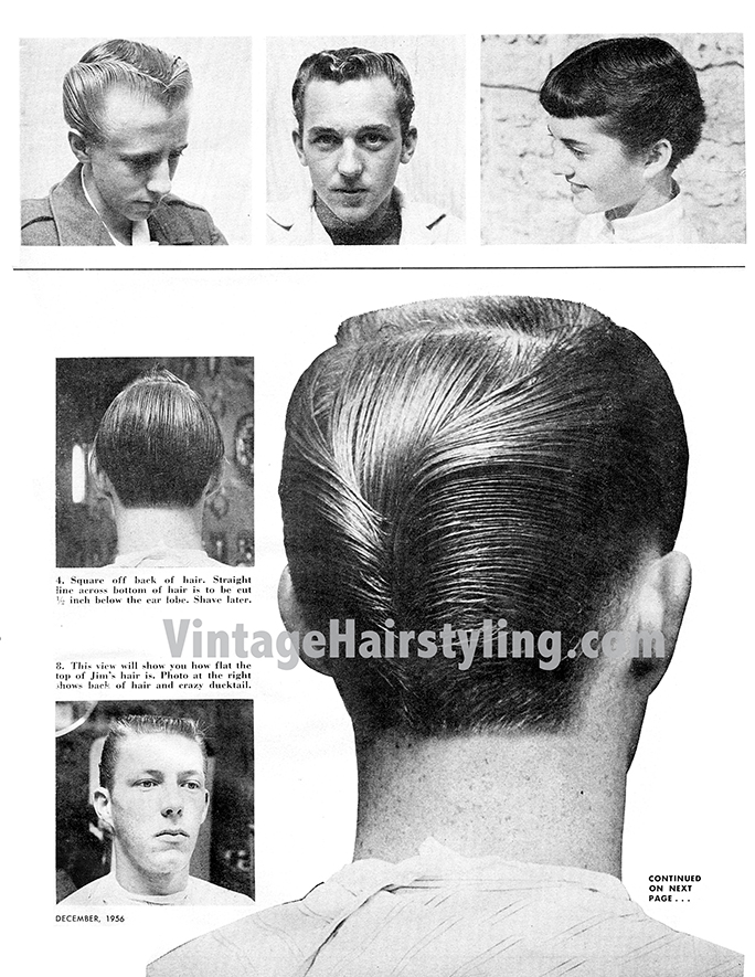 DIG Magazine Mens Vintage Haircut Hairstyle Ducktail Tutorial How To Combing Techniques 4 