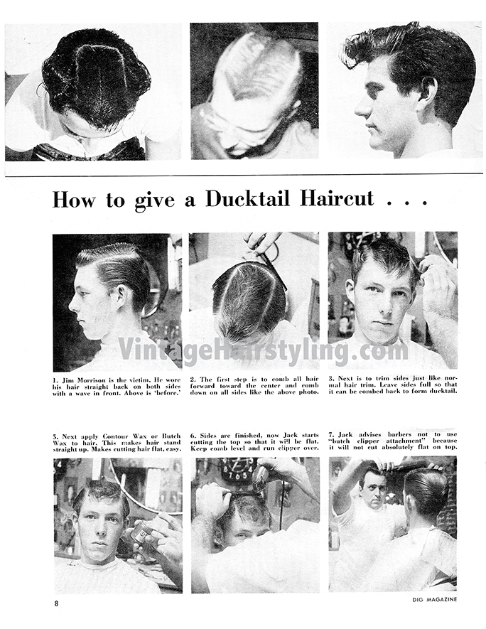 DIG magazine mens vintage haircut hairstyle ducktail tutorial how to pompadour 3