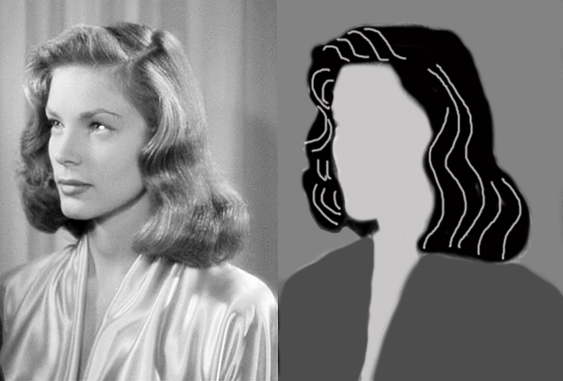 Young Lauren Bacall in the movie the Big Sleep 1946