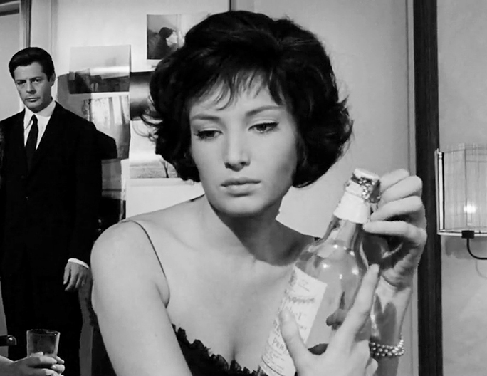 Actress Monica Vitti in a still from a movie  in the early 1960s