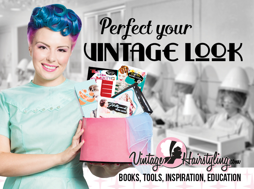vintagehairstyling.com advertisement women blue hair in salon