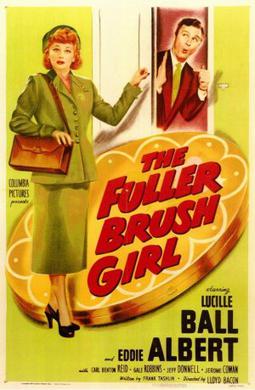 The Fuller Brush Girl movie poster starring Lucille Ball and Eddie Albert
