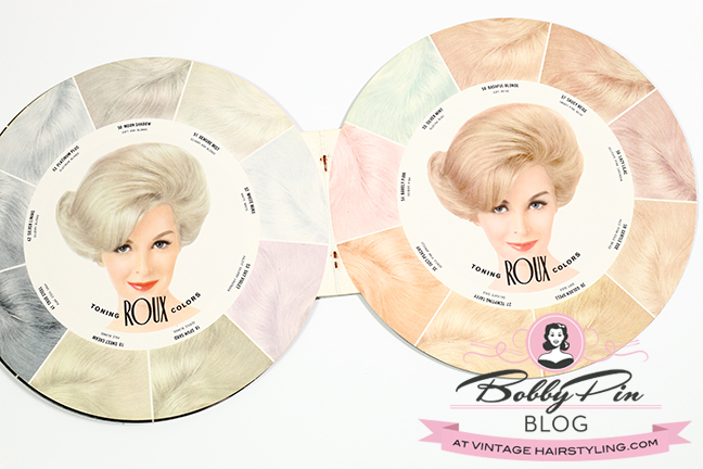 1950s Roux hair color swatch book pastel toning colors colorful hair