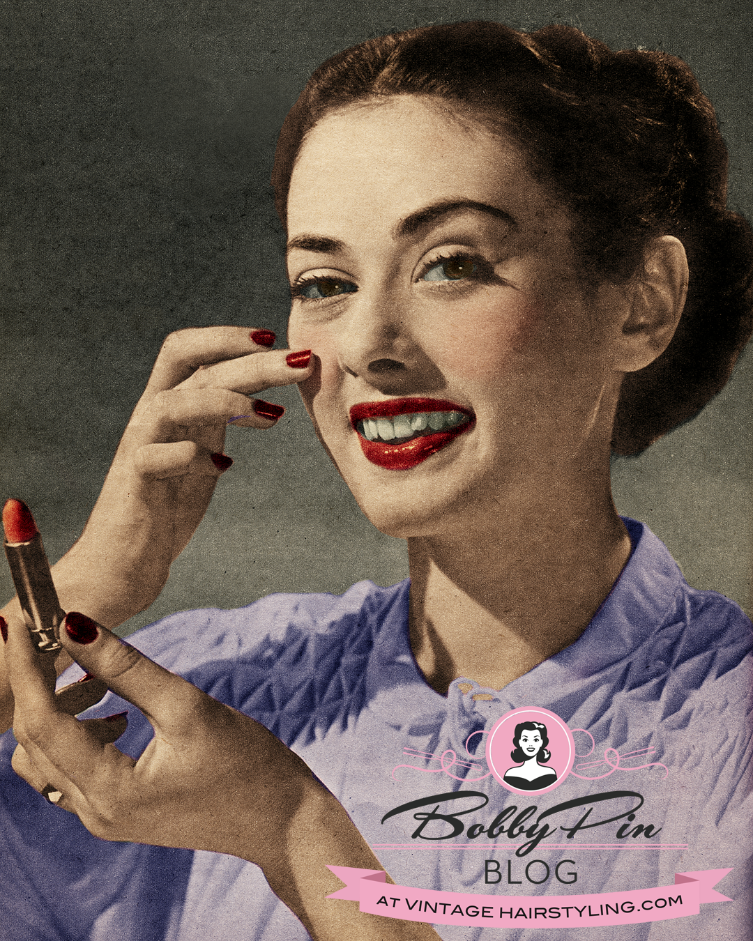Vintage rouge blush 1950s magazine