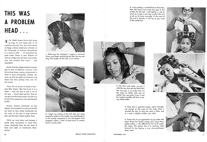 hair roller curl pattern directions for black model 1961