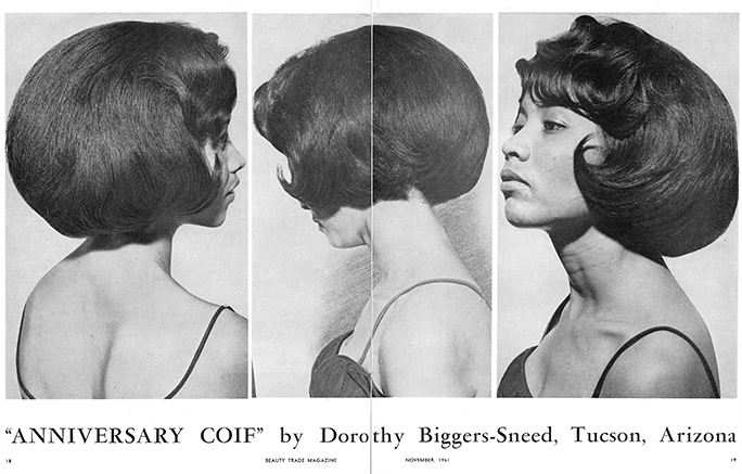 black hair model 1960s