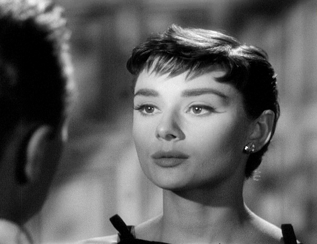 Audrey Hepburn 1950s pixie hairstyle with bangs