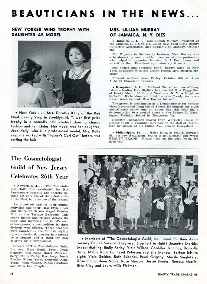 Beauty Trade Magazine 1961 black hairstylist article
