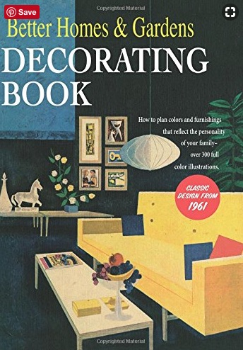 book cover of better homes and gardens decorating book published in 1961