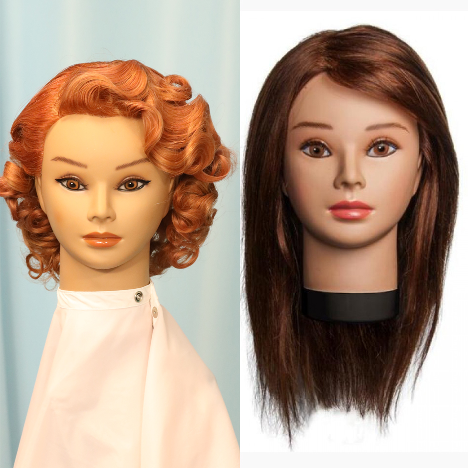 Human Hair Mini Mannequin Head with Shoulders