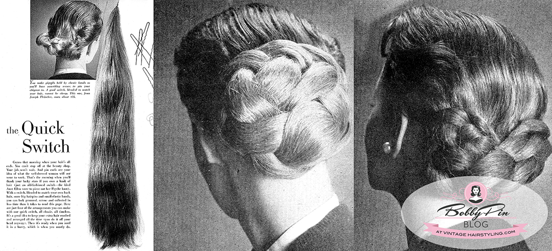 Adding Hair Pieces to your Vintage Hairstyle - A History of the Hair Switch  - Vintage Hairstyling