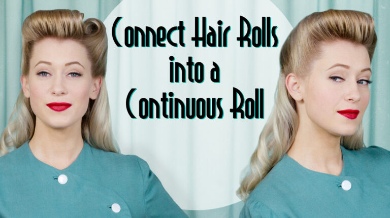 continuous roll tutorial 1940s vintage hairstyle